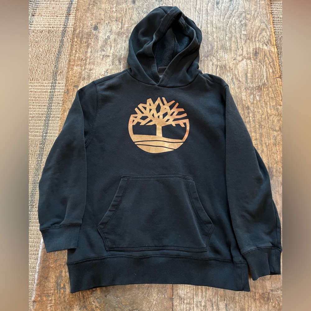 Timberland Hoodie Big Boys Size 14/16 Or Large EUC Black